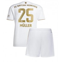 Bayern Munich Thomas Muller #25 Udebanesæt Børn 2022-23 Kortærmet (+ Korte bukser)